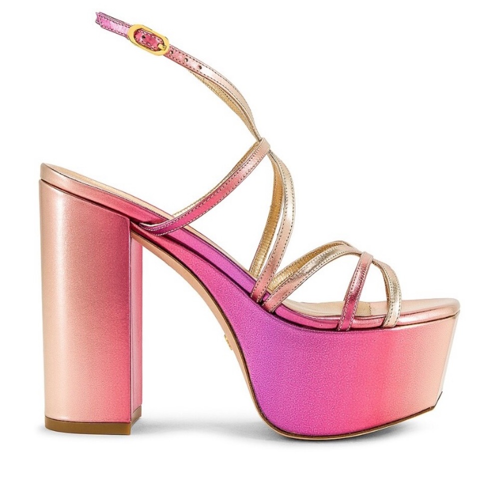 Stuart Weitzman Barelythere Squarehigh Platform S… - image 1